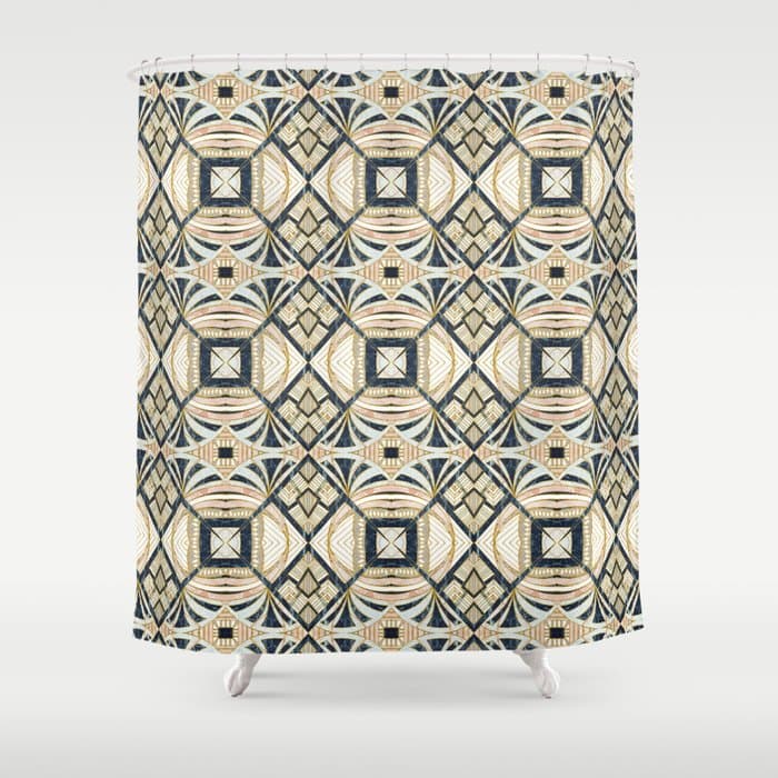 Mosaic marbled art deco II Shower Curtain