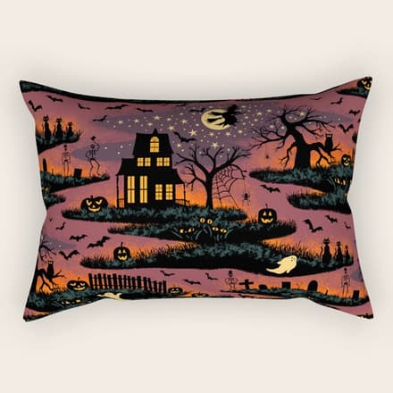 Halloween Night - Bonfire Glow Rectangular Pillow