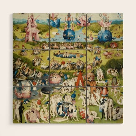 The Garden Of Earthly Delights By Hieronymus Bosch Wood Wall Art