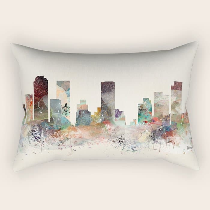 denver colorado skyline Rectangular Pillow