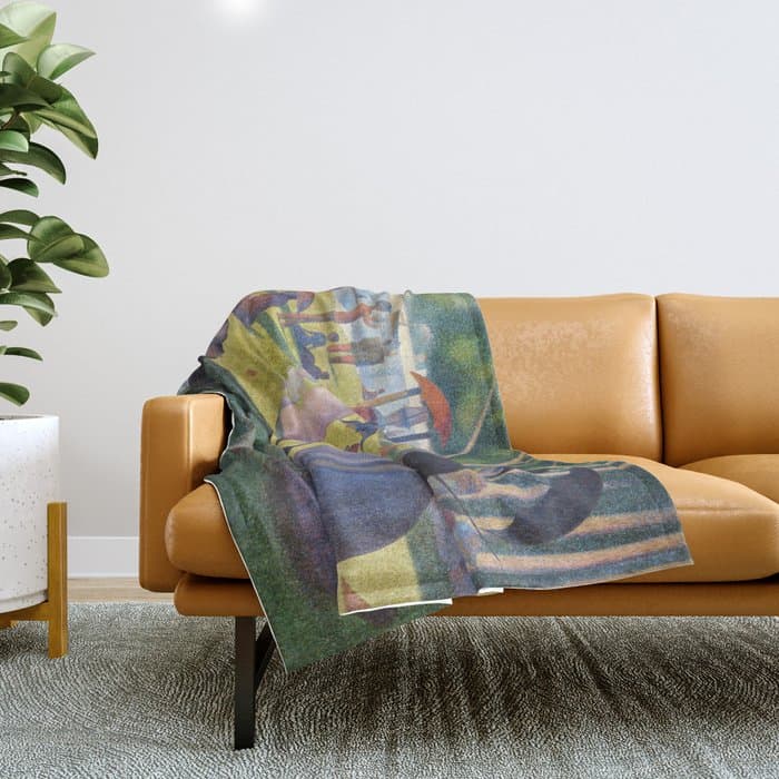 A Sunday on La Grande Jatte by Georges Seurat, 1884 Throw Blanket