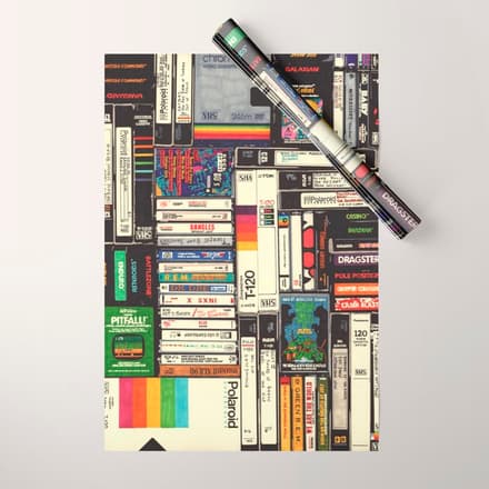 Cassettes, Vhs And Video Games Wrapping Paper
