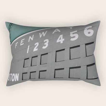 Fenwall -- Boston Fenway Park Wall, Green Monster, Red Sox Rectangular Pillow