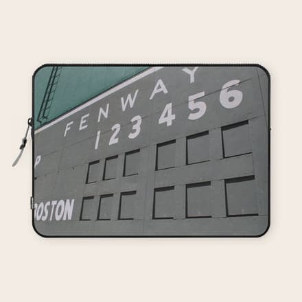 Fenwall -- Boston Fenway Park Wall, Green Monster, Red Sox Laptop Sleeve