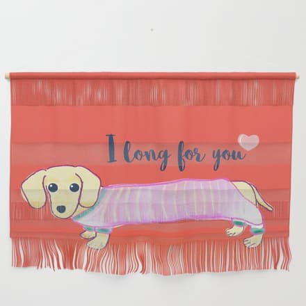 Valentine'S Day Dachshund Dog Wall Hanging