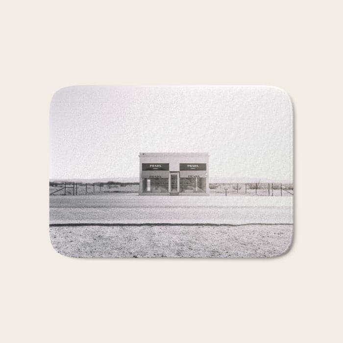 Marfa Icon - Black and White Version Bath Mat