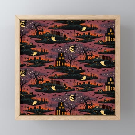 Halloween Night - Bonfire Glow Mini Art Print