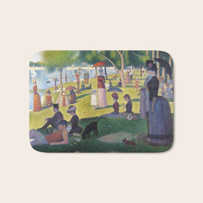 A Sunday on La Grande Jatte by Georges Seurat, 1884 Bath Mat