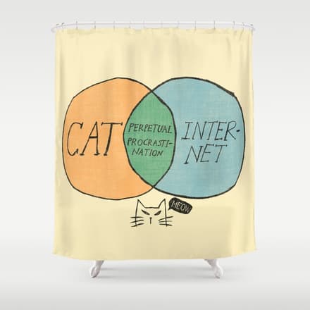 Perpetual Procrastination Shower Curtain