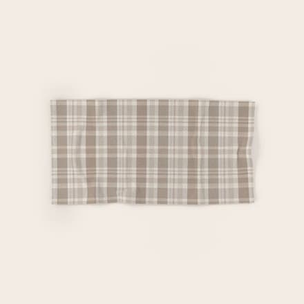 Checkered, Plaid Prints, Warm Brown Bath Towel