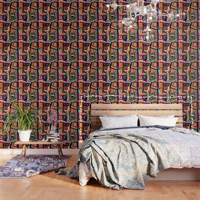 Neo Cubism Abstract Art Pattern Mystic Wallpaper