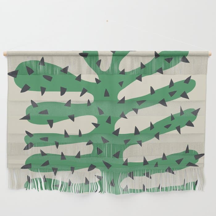 Matisse Inspired Dark Green Shape Wall Hanging