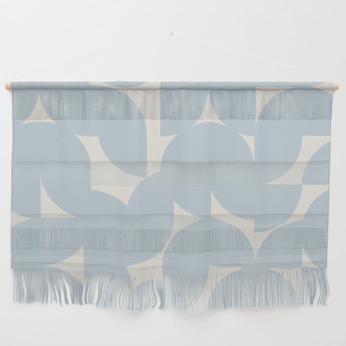 Contemporary Geometric Shapes - Soft Blue Wall Hanging