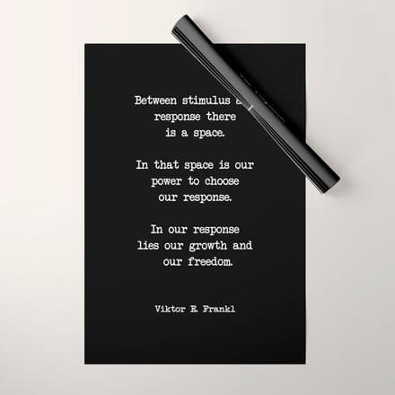 Between Stimulus And Response, There Is A Space. Viktor Frankl Quote Wrapping Paper