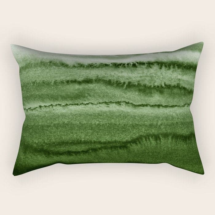 WITHIN THE TIDES FOREST GREEN by Monika Strigel Rectangular Pillow