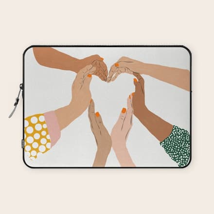 Indiscrimination | Anti-Racism Painting | Unity Illustration | Women Empowerment Growth Mindset Laptop Sleeve