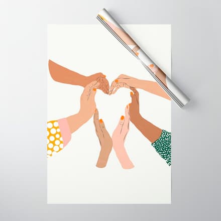 Indiscrimination | Anti-Racism Painting | Unity Illustration | Women Empowerment Growth Mindset Wrapping Paper