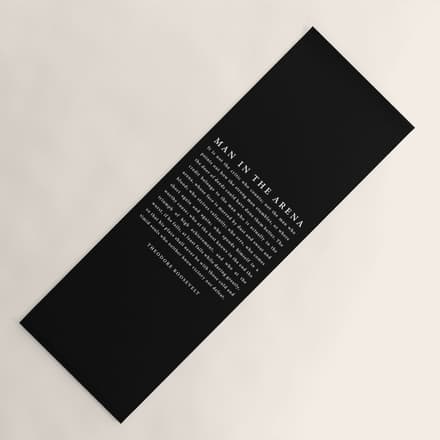 The Man In The Arena, Theodore Roosevelt Quote, Yoga Mat