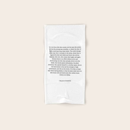 Man In The Arena Theodore Roosevelt Bath Towel