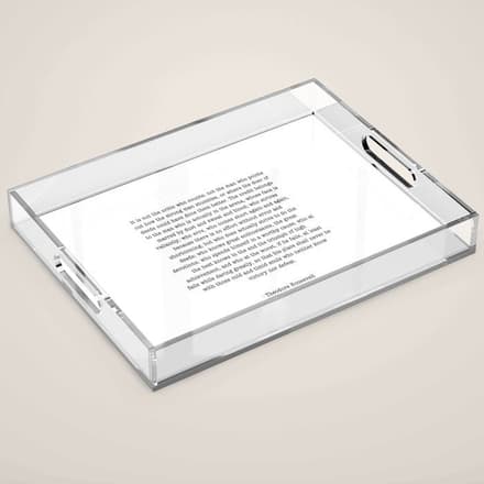 Man In The Arena Theodore Roosevelt Acrylic Tray