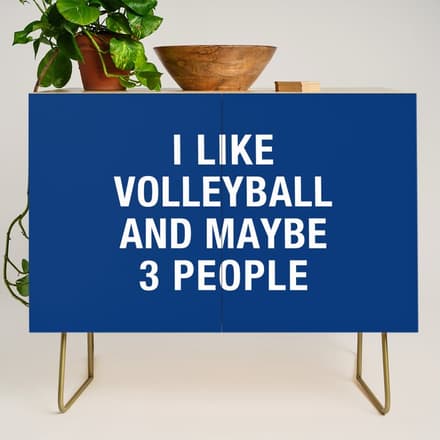 I Like Volleyball And Maybe 3 People Credenza