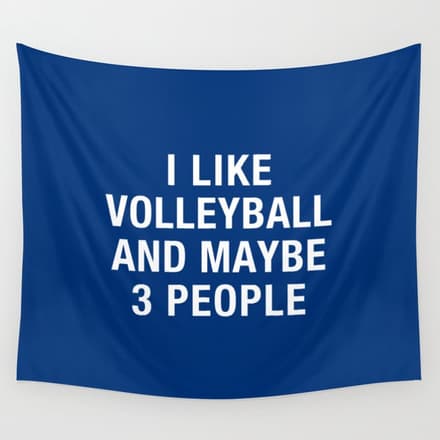 I Like Volleyball And Maybe 3 People Wall Tapestry