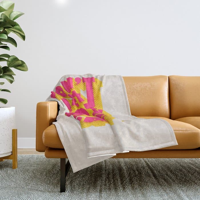 Don't let idiots ruin your day - typography Throw Blanket