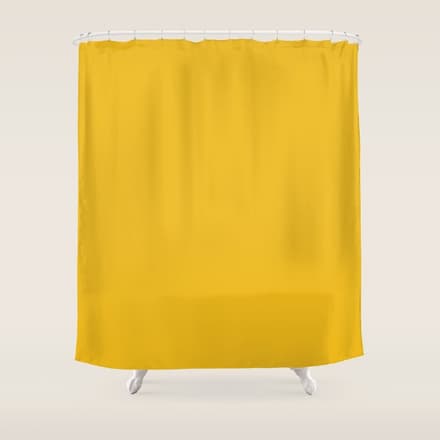Marigold Vibrant Yellow Solid Color Shower Curtain