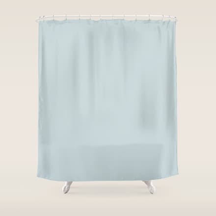 Soft Sky Blue Solid Color Shower Curtain