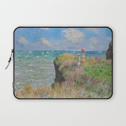 Claude Monet " Cliff Walk At Pourville" Laptop Sleeve