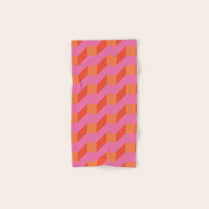 Retro geometry bright pattern no10 Bath Towel