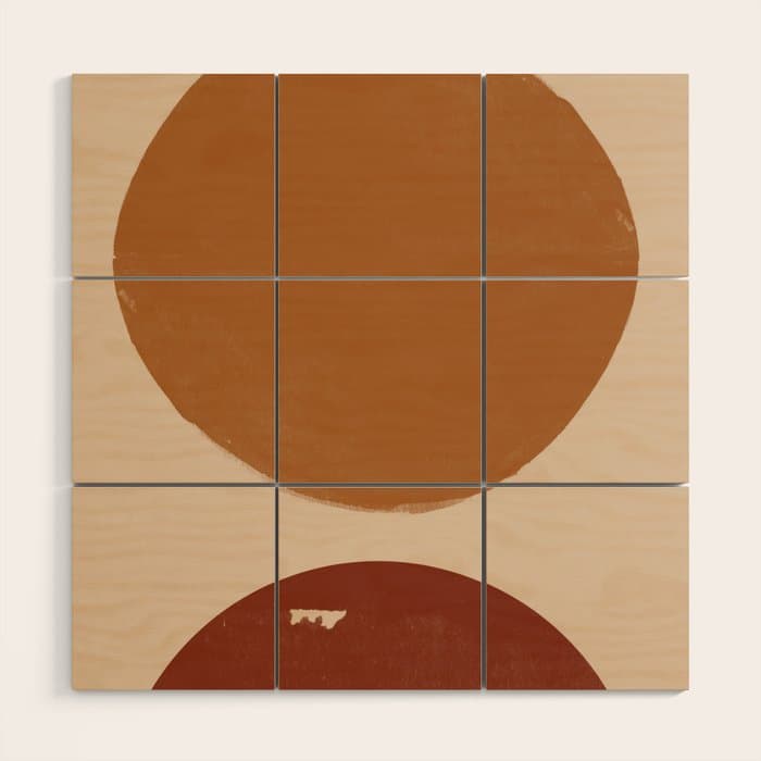 Burnt Orange Sun, New Boho Wood Wall Art