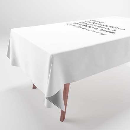 Never Underestimate The Power Of A Girl With A Book. Tablecloth