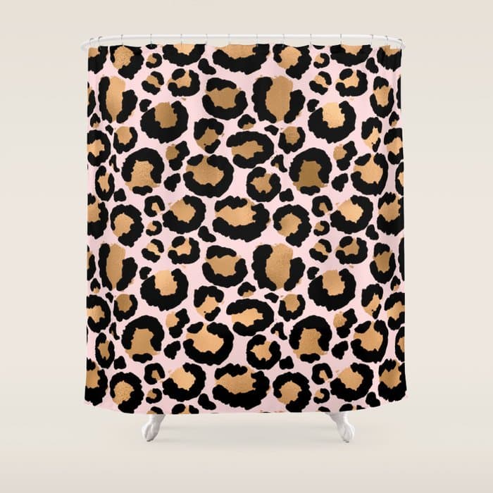 Animal print - pink copper Shower Curtain
