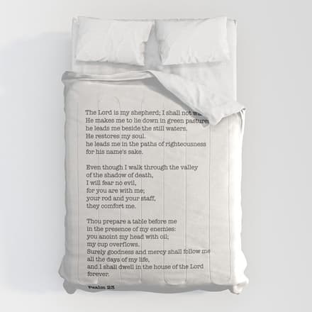 Psalm 23 Bible Verse Print - The Lord Is My Shepherd Comforter