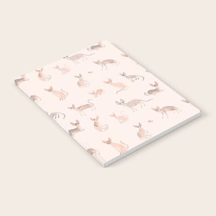 Sphynx Cats - No Furr Don'T Care - Cat Pink Notebook