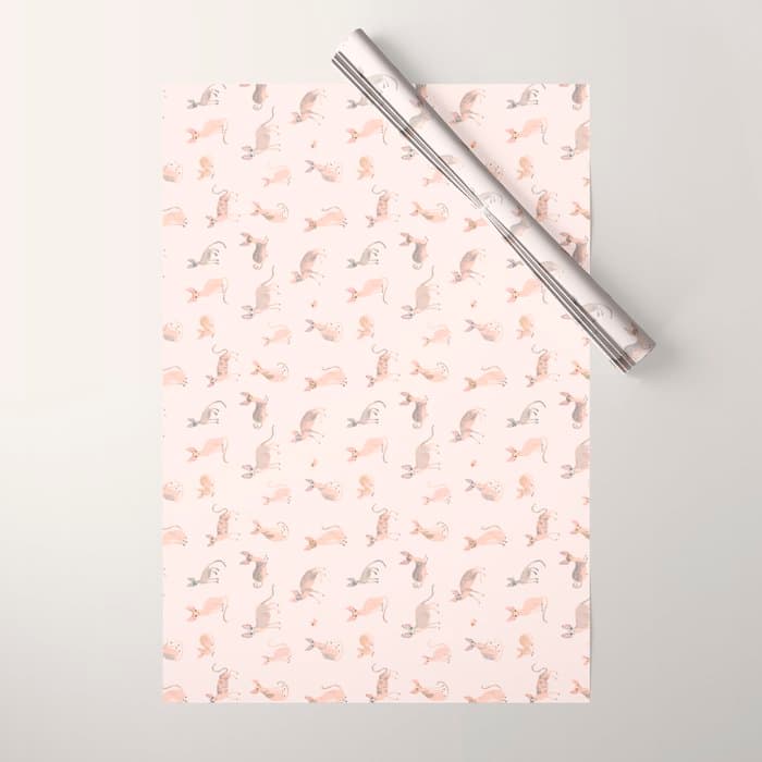 Sphynx Cats - No Furr Don't Care - Cat Pink Wrapping Paper