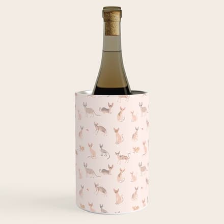 Sphynx Cats - No Furr Don'T Care - Cat Pink Wine Chiller