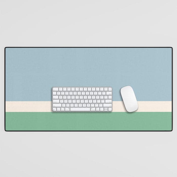 Juniper Color Block Blue and Green Desk Mat
