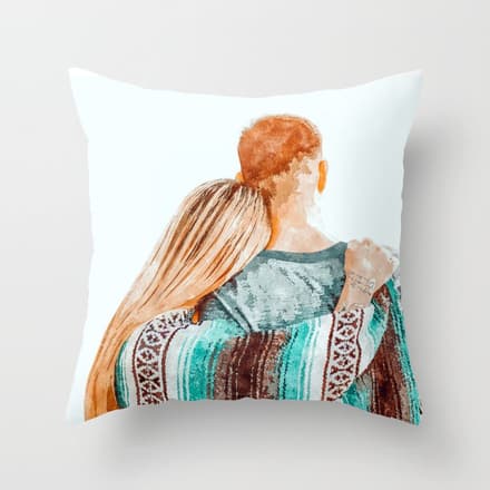 You Are My Sun, My Moon & All My Stars #Painting #Illustration Throw Pillow