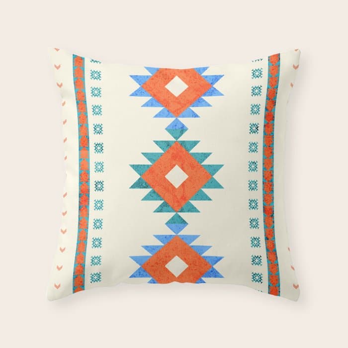 geometry navajo pattern no3 Throw Pillow