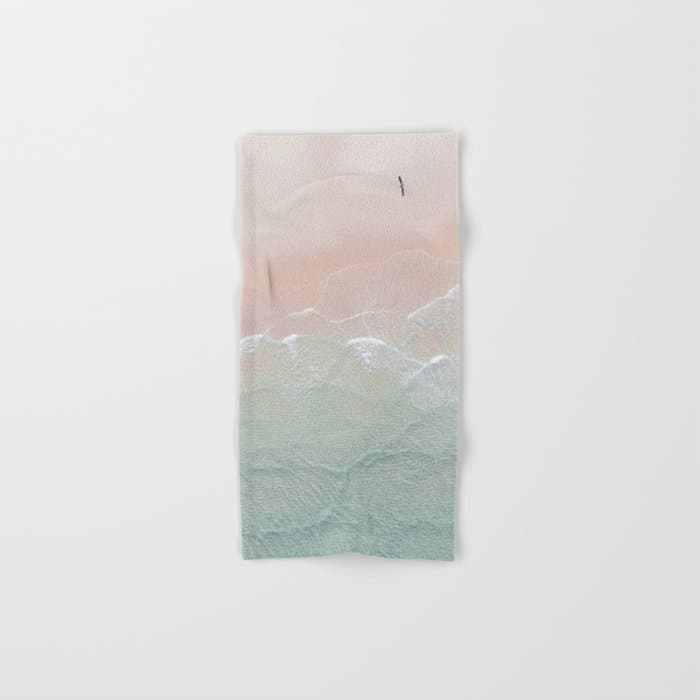 Ocean Walk II - Aerial Beach photography by Ingrid Beddoes Bath Towel