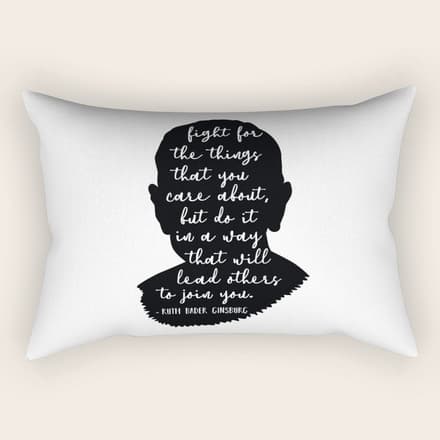 Ruth Bader Ginsburg Quote Rectangular Pillow