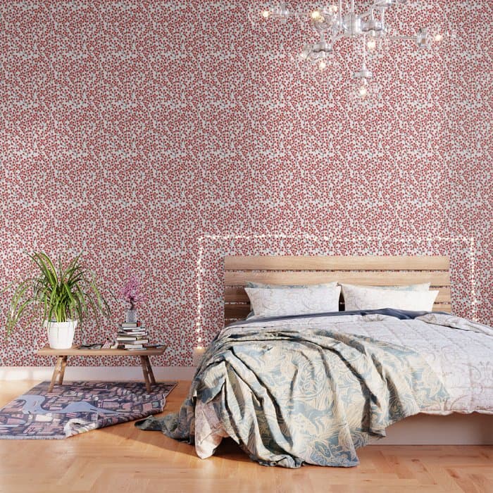 Christmas red fruit - pattern no 4 Wallpaper