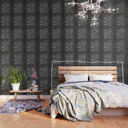 Golf Clubs Patent - Golfing Art - Black Chalkboard Wallpaper
