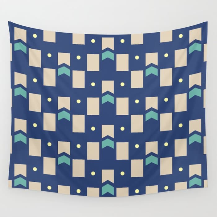 Art Deco Geometric Pattern 272 Wall Tapestry