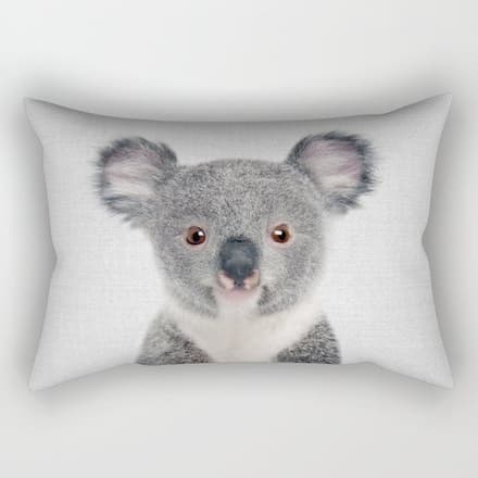 Baby Koala - Colorful Rectangular Pillow