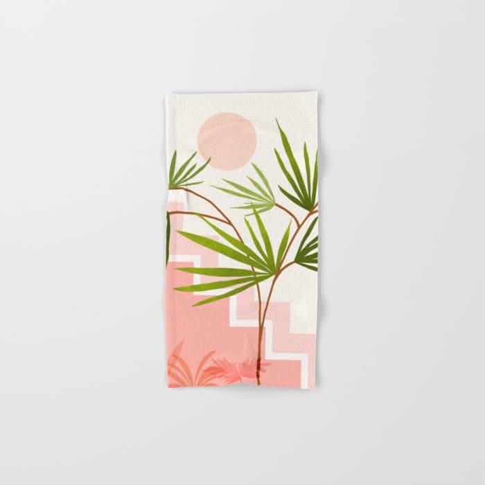 Summer in Belize Abstract Landscape Bath Towel