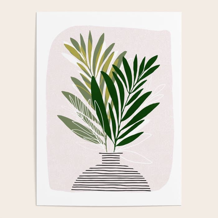Olive Branches Contemporary Botanical Art Poster