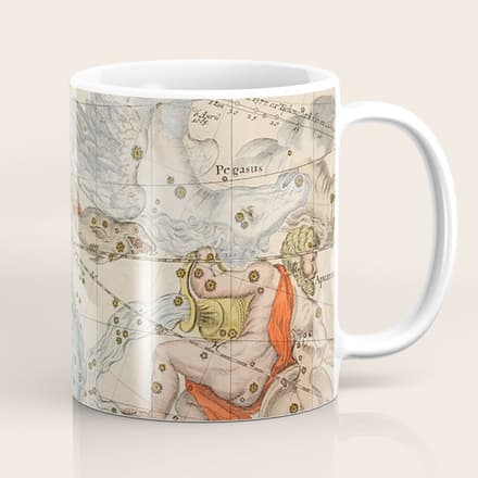Vintage Celestial & Astrological Map  (1693) Coffee Mug
